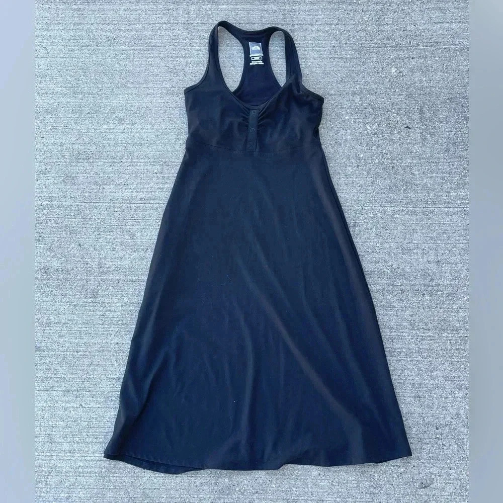 The North face Abby tekware black dress XS Lined Bra Racerback Sporty Athletic